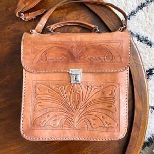 Hand Tooled Leather Cross Body